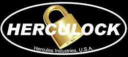 One Vintage Hercules USA 700 Brass Padlock Lock W/Key #23151. (9)